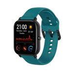 For Amazfit GTS4 Mini Solid Color Soft Silicone Watch Band, Size:S Size(Green)
