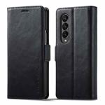 For Samsung Galaxy Z Fold4 5G LC.IMEEKE RFID Anti-theft Leather Phone Case(Black)