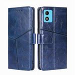 For TCL 305i Geometric Stitching Leather Phone Case(Blue)