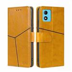 For TCL 305i Geometric Stitching Leather Phone Case(Yellow)