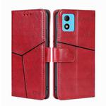 For TCL 305i Geometric Stitching Leather Phone Case(Red)