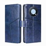 For Huawei nova Y90 4G Geometric Stitching Leather Phone Case(Blue)