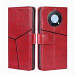 For Huawei nova Y90 4G Geometric Stitching Leather Phone Case(Red)