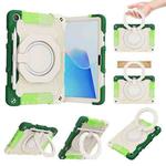 For Huawei MatePad T 10s / T10 Armor Contrast Color Silicone + PC Tablet Case(Rainbow Green)