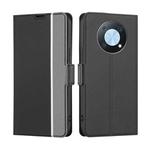 For Huawei nova Y90 4G Twill Texture Side Button Leather Phone Case(Black)