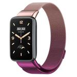 For Xiaomi Mi Band 7 Pro Milanese Stainless Steel Watch Band(Pink+Purple)