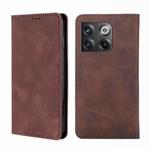 For OnePlus Ace Pro 5G Skin Feel Magnetic Horizontal Flip Leather Phone Case(Dark Brown)