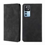 For Xiaomi Redmi K50 Ultra/Xiaomi 12T/Xiaomi 12T Pro Skin Feel Magnetic Horizontal Flip Leather Phone Case(Black)