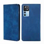 For Xiaomi Redmi K50 Ultra/Xiaomi 12T/Xiaomi 12T Pro Skin Feel Magnetic Horizontal Flip Leather Phone Case(Blue)