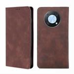 For Huawei nova Y90 4G Skin Feel Magnetic Horizontal Flip Leather Phone Case(Dark Brown)