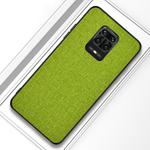 For Xiaomi Redmi Note 9 Pro Shockproof Cloth Texture PC + TPU Protective Case(Green)
