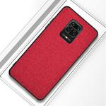For Xiaomi Redmi Note 9 Pro Shockproof Cloth Texture PC + TPU Protective Case(Red)