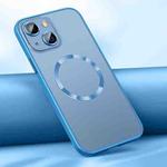 For iPhone 14 Skin Feel MagSafe Magnetic Case (Sierra Blue)