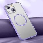 For iPhone 14 Plus Skin Feel MagSafe Magnetic Case (Lavender Purple)