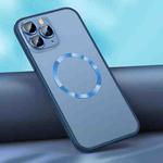 For iPhone 11 Pro Max Skin Feel MagSafe Magnetic Case (Dark Blue)