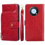 For Huawei nova Y90 4G Zipper Bag Leather Phone Case(Red)