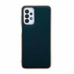 For Samsung Galaxy A23 4G / 5G Waves Series Nano Electroplating Genuine Leather Phone Case(Green)