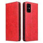 For Galaxy S20+ Fierre Shann PU Genuine Leather Texture Horizontal Flip Leather Case with Holder & Card Slots & Wallet(Red)