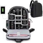 CADeN D6 III Nylon Anti-theft Backpack Digital Camera Bag, Size:29 x 15 x 37cm(Black)