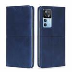 For Xiaomi Redmi K50 Ultra/Xiaomi 12T/Xiaomi 12T Pro Cow Texture Magnetic Horizontal Flip Leather Phone Case(Blue)
