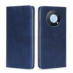 For Huawei nova Y90 4G Cow Texture Magnetic Horizontal Flip Leather Phone Case(Blue)