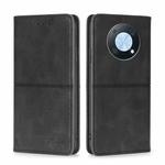 For Huawei nova Y90 4G Cow Texture Magnetic Horizontal Flip Leather Phone Case(Black)