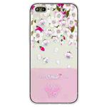 Bronzing Butterfly Flower TPU Phone Case For iPhone 8 Plus / 7 Plus(Peach Blossoms)