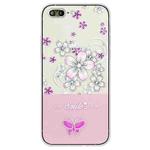 Bronzing Butterfly Flower TPU Phone Case For iPhone 8 Plus / 7 Plus(Cherry Blossoms)
