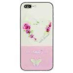 Bronzing Butterfly Flower TPU Phone Case For iPhone 8 Plus / 7 Plus(Rose Heart)