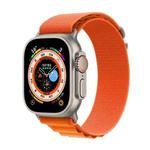 Nylon Loop Watch Band For Apple Watch Ultra & Ultra 2 49mm / Series 9&8&7 45mm / SE 2&6&SE&5&4 44mm(Orange)