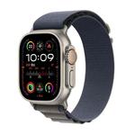 Nylon Loop Watch Band For Apple Watch Ultra & Ultra 2 49mm / Series 9&8&7 45mm / SE 2&6&SE&5&4 44mm(Blue)