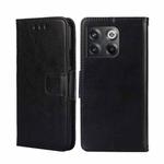 For OnePlus Ace Pro 5G Crystal Texture Horizontal Flip Leather Phone Case(Black)