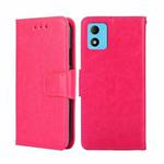 For TCL 305i Crystal Texture Horizontal Flip Leather Phone Case(Rose Red)