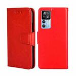 For Xiaomi Redmi K50 Ultra/Xiaomi 12T/Xiaomi 12T Pro Crystal Texture Horizontal Flip Leather Phone Case(Red)