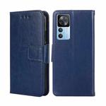 For Xiaomi Redmi K50 Ultra/Xiaomi 12T/Xiaomi 12T Pro Crystal Texture Horizontal Flip Leather Phone Case(Royal Blue)