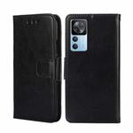 For Xiaomi Redmi K50 Ultra/Xiaomi 12T/Xiaomi 12T Pro Crystal Texture Horizontal Flip Leather Phone Case(Black)