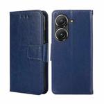 For Asus Zenfone 9 Crystal Texture Horizontal Flip Leather Phone Case(Royal Blue)