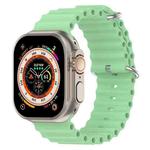 Ocean Silicone Watch Band For Apple Watch Ultra 49mm / Series 8&7 45mm / SE 2&6&SE&5&4 44mm (Light Green)