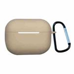 Earphone Silicone Protective Case with Buckle For AirPods Pro 2(Milk Tea Color)