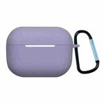 Earphone Silicone Protective Case with Buckle For AirPods Pro 2(Lavender Purple)