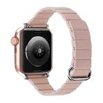 Reverse Buckle Magnetic Watch Band For Apple Watch Series 8&7 45mm / SE 2&6&SE&5&4 44mm(9# Pink)