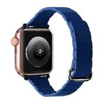 Reverse Buckle Magnetic Watch Band For Apple Watch Series 8&7 45mm / SE 2&6&SE&5&4 44mm(15# Midnight Blue)