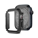 Screen Tempered Glass Film Armor Waterproof Watch Case For Apple Watch Series 8&7 41mm(Black)