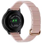 For Samsung Galaxy Watch3 45mm 22mm Magnetic Buckle Leather Watch Band(Rose Gold+Gold Pink)