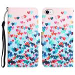 Colored Drawing Leather Phone Case For iPhone 7 / 8(Heart)