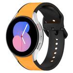 For Samsung Galaxy Watch4 Classic 42mm / Watch4 40mm Two-color Silicone Watch Band(Yellow Black)