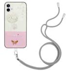 For Nothing Phone 1 Bronzing Butterfly Flower TPU Phone Case with Lanyard(Dandelions)