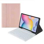 A7 Square Cap Bluetooth Keyboard Leather Case with Pen Slot For Samsung Galaxy Tab A7 10.4 2020(Rose Gold)