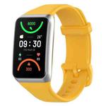 For OPPO Band 2 Solid Color Soft Silicone Watch Band(Yellow)