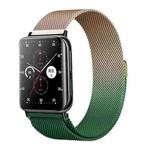 For OPPO Watch 3 Pro Milanese Stainless Steel Metal Watch Band (Gold Green)